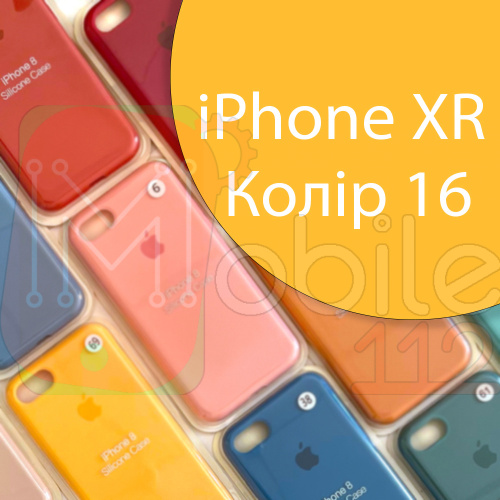 Чохол Silicone case для iPhone XR оригінал (жовтий canary yellow №16)