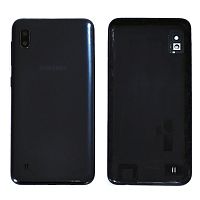 Задняя крышка Samsung Galaxy A10 2019 A105F (черная со стеклом камеры)