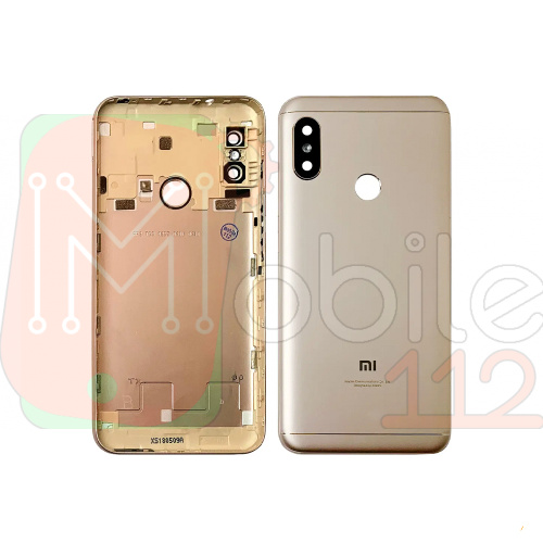 Задня кришка Xiaomi Mi A2 Lite, Redmi 6 Pro M1805D1SG (золотиста зі склом камери)