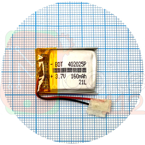 Акумулятор універсальний 402025Р 27 х 20 х 4 мм 160 mAh 3.7V