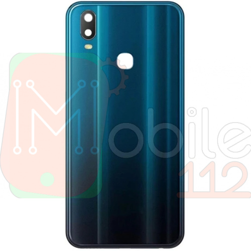 Задняя крышка Vivo Y11 2019 (синяя со стеклом камеры)