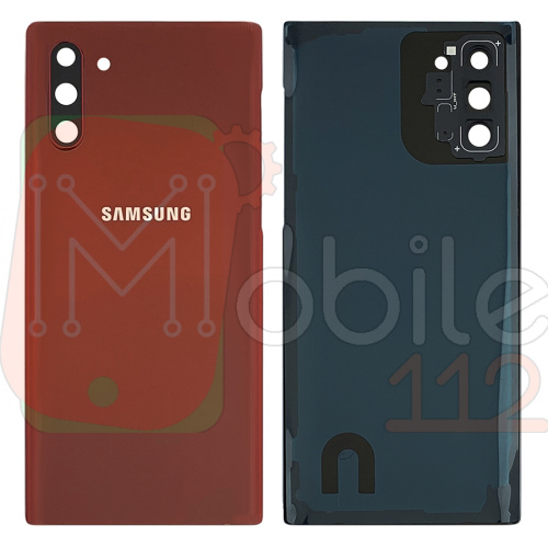 Задня кришка Samsung Galaxy Note 10 N970F (червона оригінал Китай зі склом камери)