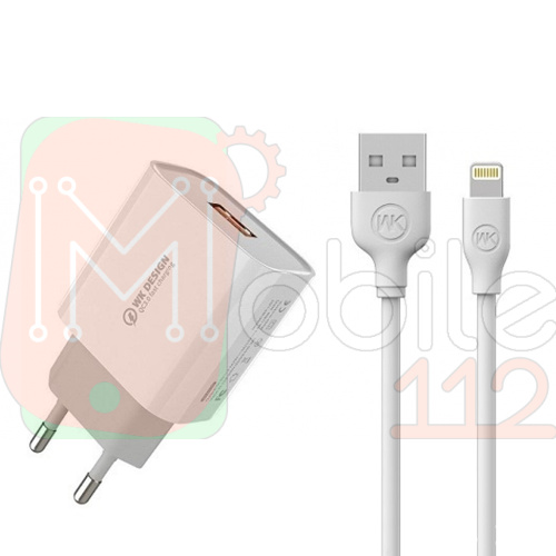 Зарядное устройство WK WP-U57 18W Lightning (белое)