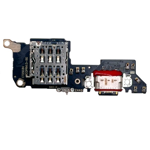 Шлейф Oppo Reno13 5G CPH2689 с разъемами зарядки, Sim-карты и микрофоном - нижняя плата (AAA)