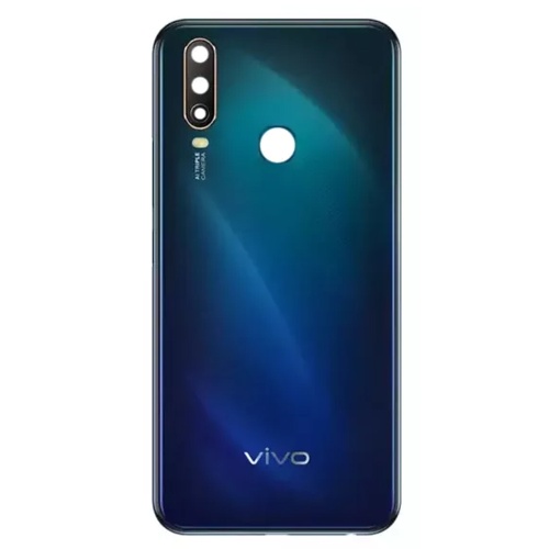 Задня кришка Vivo Y15 (чорна зі склом камери)