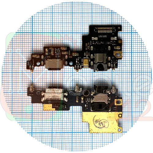 Шлейф Xiaomi Mi A1 Mi 5X MDG2 MDI2 з роз'ємами зарядки, навушників та мікрофоном Оригінал - нижня плата
