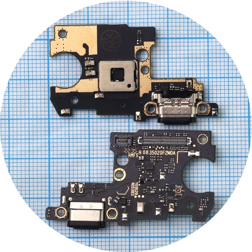 Шлейф Xiaomi Mi 9 SE з роз'ємом зарядки та мікрофоном - нижня плата (оригінал Китай)