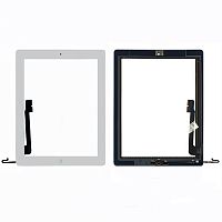 Тачскрин Apple iPad 3, iPad 4 (для iPad 4 белый оригинал Китай с кнопкой Home)