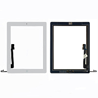 Тачскрін Apple iPad 3, iPad 4 (для iPad 4 білий оригінал Китай з кнопкою Home)