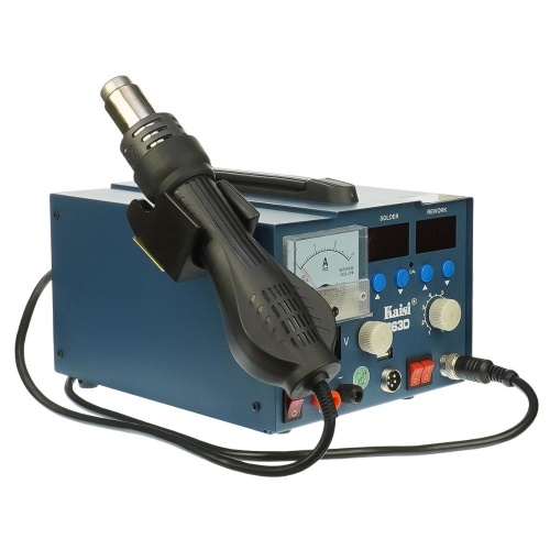Паяльная станция Kaisi 863D, фен, паяльник, блок питания 15V 3A, USB A 5V 2A фото 4