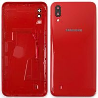 Задня кришка Samsung Galaxy M10 M105F (червона оригінал Китай зі склом камери)