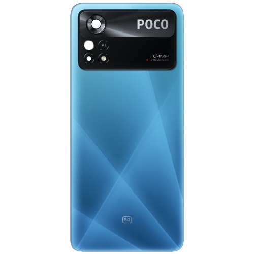 Задня кришка Xiaomi Poco X4 Pro 5G (синя оригінал Китай зі склом камери) Задня кришка Xiaomi Poco X4 Pro 5G (синя оригінал Китай зі склом камери)