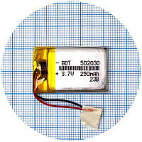 Акумулятор універсальний 502030 33 х 20 х 4,5 мм 250 mAh 3.7V