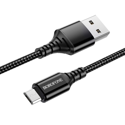 Кабель зарядки Borofone BX54 USB A - Type-C 2.4A 1m Чорний Кабель зарядки Borofone BX54 USB A - Type-C 2.4A 1m Чорний