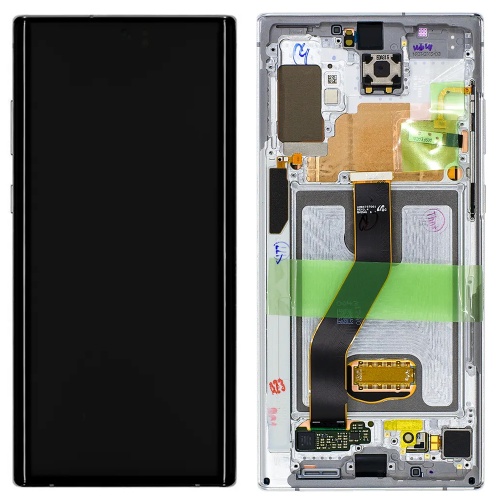 Дисплей Samsung Galaxy Note 10 Plus N975F з тачскріном (оригінал 100% Service Pack у сріблястій рамці Aura Glow)