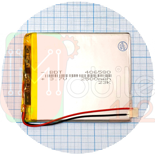 Акумулятор універсальний 406580 80 х 68 х 3 мм 2500 mAh 3.7V