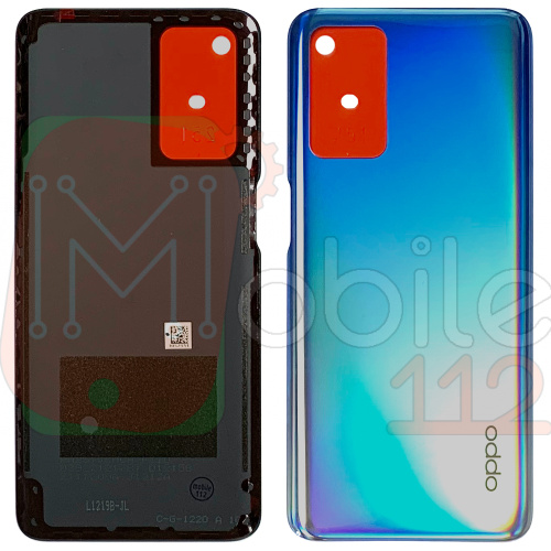 Задняя крышка Oppo A55 4G CPH2325, A55 5G PEMM00 (синяя, Rainbow Blue ориг 4G)