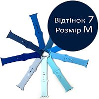 Силіконовий ремінець Apple Watch 38 - 40 мм (синій 7 М)
