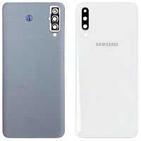 Задня кришка Samsung Galaxy A70 2019 A705F (біла оригінал Китай зі склом камери)