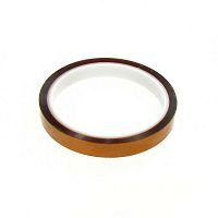 Термостійкий скотч каптоновий, коричневий 12 мм (max t 300 гр)