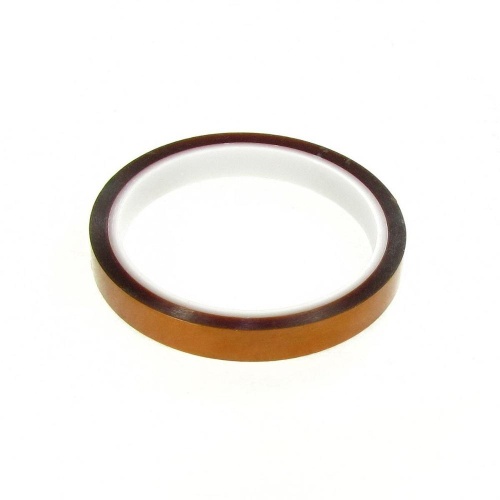 Термостійкий скотч каптоновий, коричневий 12 мм (max t 300 гр)