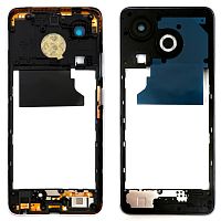Рамка корпуса Infinix Smart 8 X6525 (серебристая со стеклом камеры)