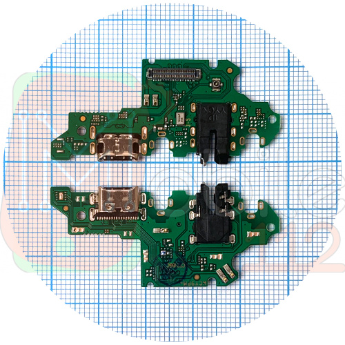 Шлейф Huawei P Smart Z STK-LX1 з роз'ємом зарядки та мікрофоном - нижня плата