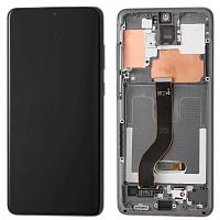 Дисплей Samsung Galaxy S20+ Plus G985F G986F  з тачскріном (OLED із сріблястою рамкою)