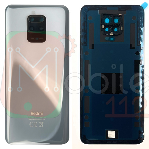 Задня кришка Xiaomi Redmi Note 9 Pro M2003J6B2G суміст. Redmi Note 9S, Note 9 Pro Max (біла Original New зі склом камери)