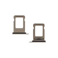 Держатель SIM карты Apple iPhone 14 Pro, 14 Pro Max (золотистый на 2 Sim)
