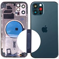 Корпус Apple iPhone 12 Pro (синій оригінал Китай US)