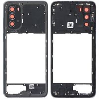 Рамка корпусу Motorola Moto G52 (сіра зі склом камери)