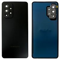 Задня кришка Samsung Galaxy A52 A525F (чорна оригінал Китай зі склом камери)