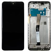Дисплей Xiaomi Redmi Note 9S, Note 9 Pro, Note 9 Pro Max + тачскрин (оригинал Китай с серебристой рамкой)