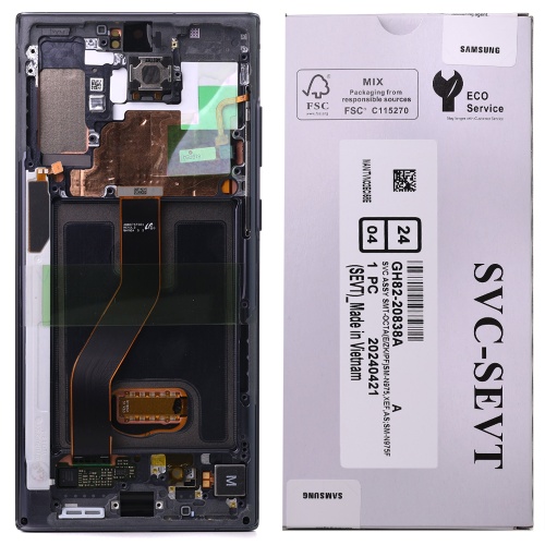 Дисплей Samsung Galaxy Note 10 Plus N975F з тачскріном (оригінал OEM SP у чорній рамці)