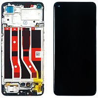 Дисплей Oppo A74 4G + тачскрин с рамкой (оригинал Китай)