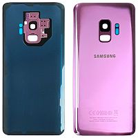 Задняя крышка Samsung Galaxy S9 G960F (фиолетовая оригинал Китай со стеклом камеры)