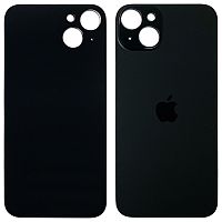 Задняя крышка Apple iPhone 15 Plus (черная оригинал Китай с большим отверстием)