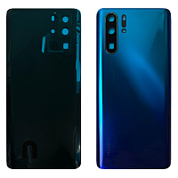 Задня кришка Huawei P30 Pro VOG-L29 (синя оригінал Китай зі склом камери)