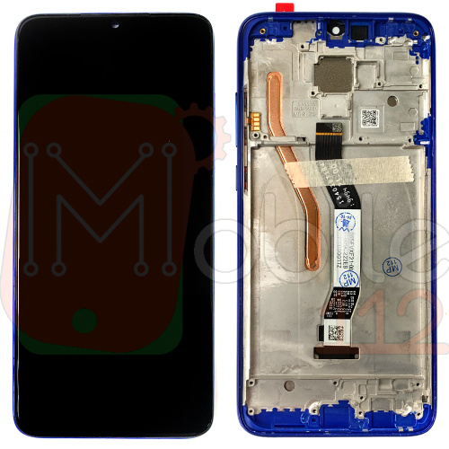 Дисплей Xiaomi Redmi Note 8 Pro M1906G7I з тачскріном (оригінал OEM з синьою рамкою 1 тримач Sim)