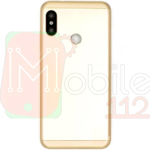 Задня кришка Xiaomi Mi A2 Lite, Redmi 6 Pro M1805D1SG (золотиста оригінал Китай зі склом камери)