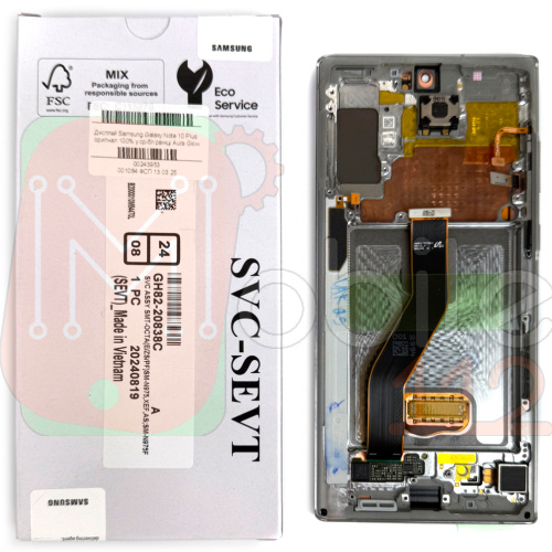 Дисплей Samsung Galaxy Note 10 Plus N975F з тачскріном (оригінал 100% у сріблястій рамці Aura Glow)