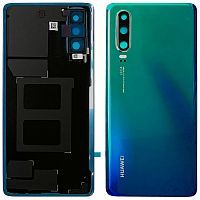 Задняя крышка Huawei P30 ELE-L29 (синяя Original New со стеклом камеры)