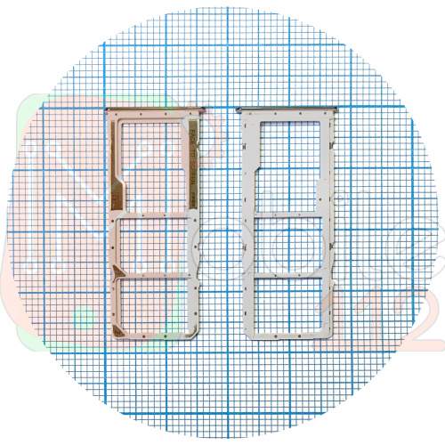 Тримач SIM карти Xiaomi Redmi Note 10, Redmi Note 10s (білий на 2 SIM + Micro SD)