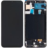 Дисплей Samsung Galaxy A30 2019 A305F з тачскріном (OLED Small Glass з рамкою)