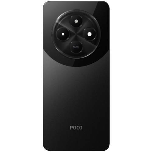 Задня кришка Xiaomi Poco C75 (чорна оригінал Китай зі склом камери)