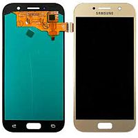 Дисплей Samsung Galaxy A5 2017 A520F з тачскріном (золотистий TFT)