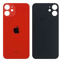 Задняя крышка Apple iPhone 12 Mini (красная оригинал Китай с большим отверстием)