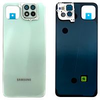 Задняя крышка Samsung Galaxy A22 5G A226B (мятная оригинал Китай со стеклом камеры)