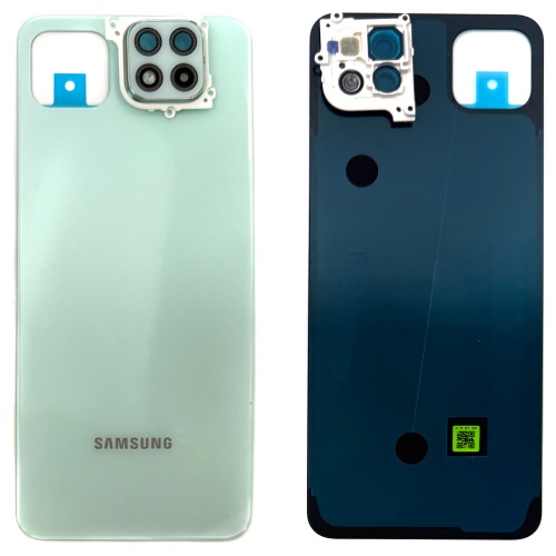 Задняя крышка Samsung Galaxy A22 5G A226B (мятная оригинал Китай со стеклом камеры)